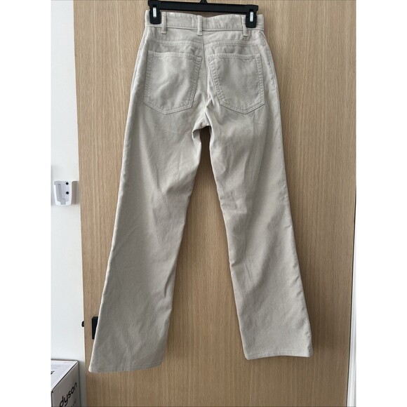 THE ROW  Beige Corduroy Wide Leg Pants Size 25x30 High Waisted Excellent! - Picture 5 of 11
